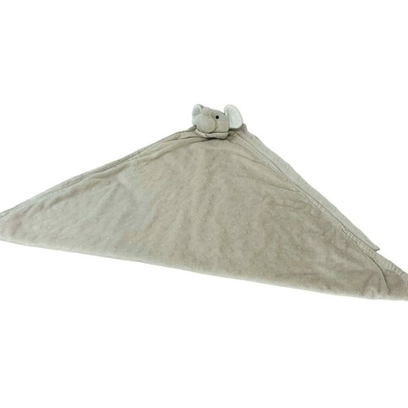 Lovie Elephant Blanket Large Blankie Lovey Minky Dot Gray 25 in Wubbie Security - Picture 1 of 6